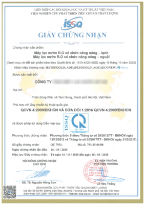 Chứng nhận QCVN 4